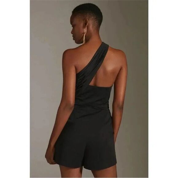 ANTHROPOLOGIE | HUTCH NEW! Black One Shoulder Romper Women’s Plus Size 20W - Picture 2 of 13